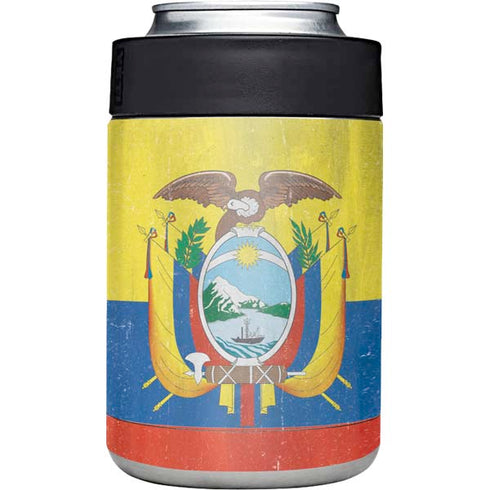 Ecuador Flag Distressed Yeti Colster Can Insulator  Skin